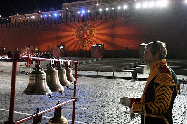 Звонница на Красной площади в рамках парада военных оркестров «Кремлёвская зоря»